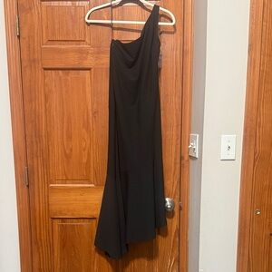 Abercrombie and fitch asymmetrical one shoulder black dress